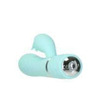 Роскошный кролик с ротацией и вибрацией Pillow Talk Lively Teal, кристалл Сваровски