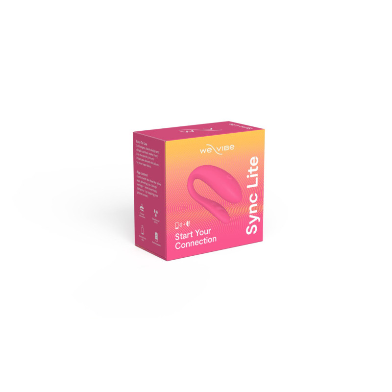 Смарт-вибратор для пар We-Vibe Sync Lite Pink, 10 виброрежимов, можно совмещать с проникающим сексом