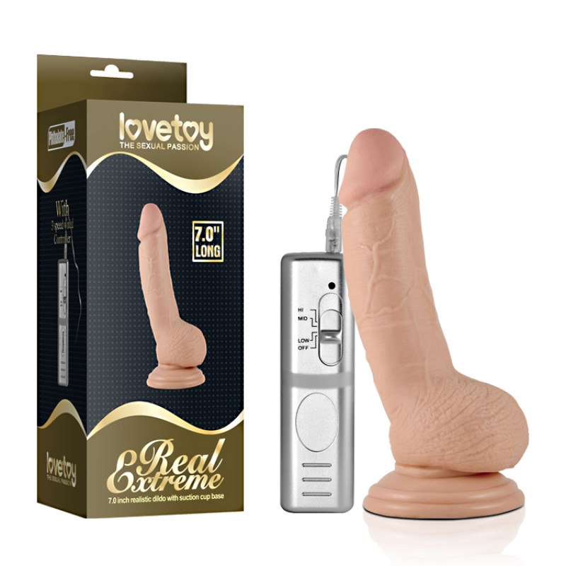 Вибратор LoveToy Real Extreme Vibrating Dildo 7