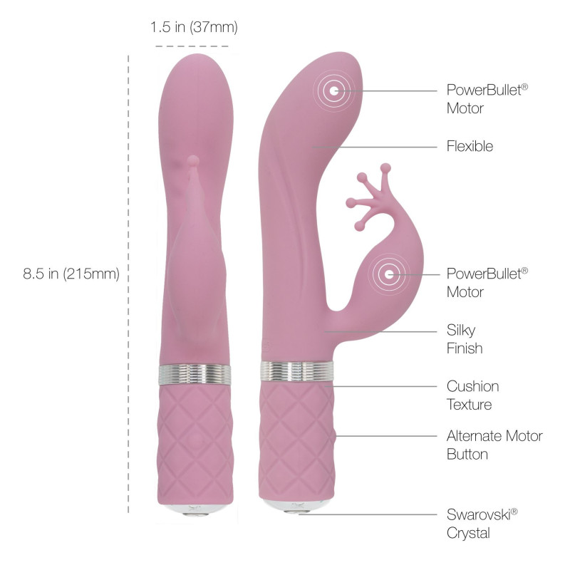 Роскошный вибратор-кролик Pillow Talk Kinky Розовый Роскошный вибратор-кролик Pillow Talk Kinky Розовый