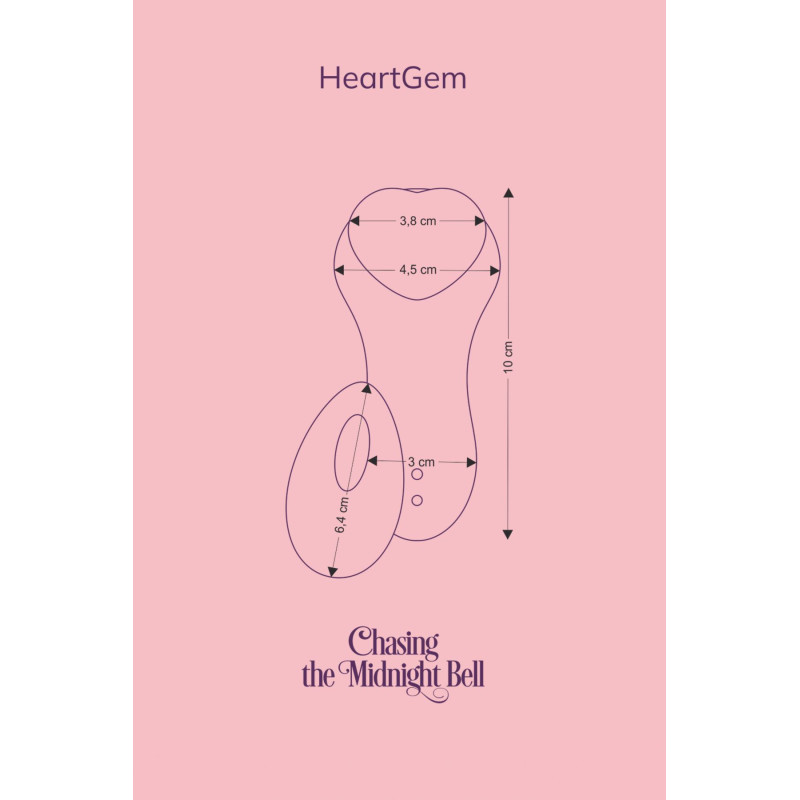 Вибратор в трусики FairyGasm HeartGem blue, на магните, пульт ДУ Вибратор в трусики FairyGasm HeartGem blue, на магните, пульт ДУ