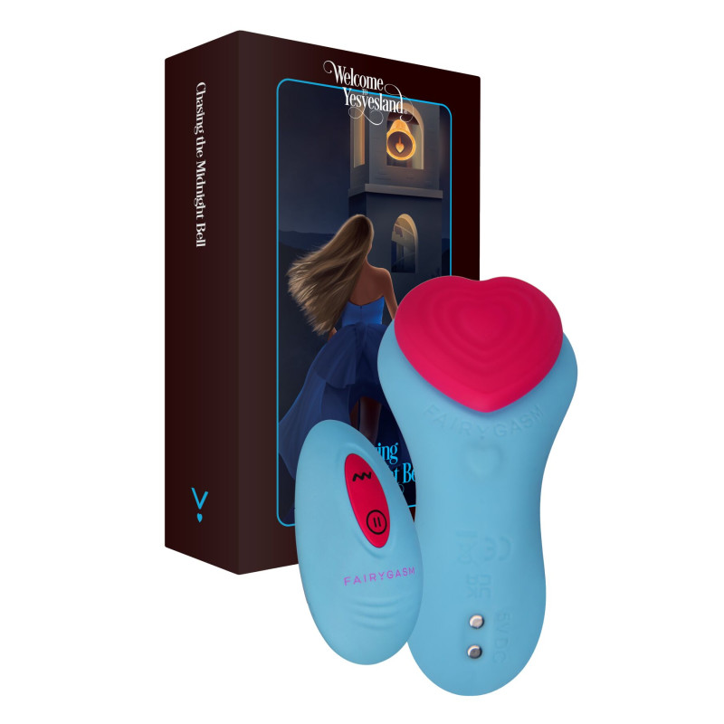 Вибратор в трусики FairyGasm HeartGem blue, на магните, пульт ДУ Вибратор в трусики FairyGasm HeartGem blue, на магните, пульт ДУ