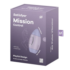 Вакуумный стимулятор с вибрацией Satisfyer Mission Control Violet, 2 независимых мотора