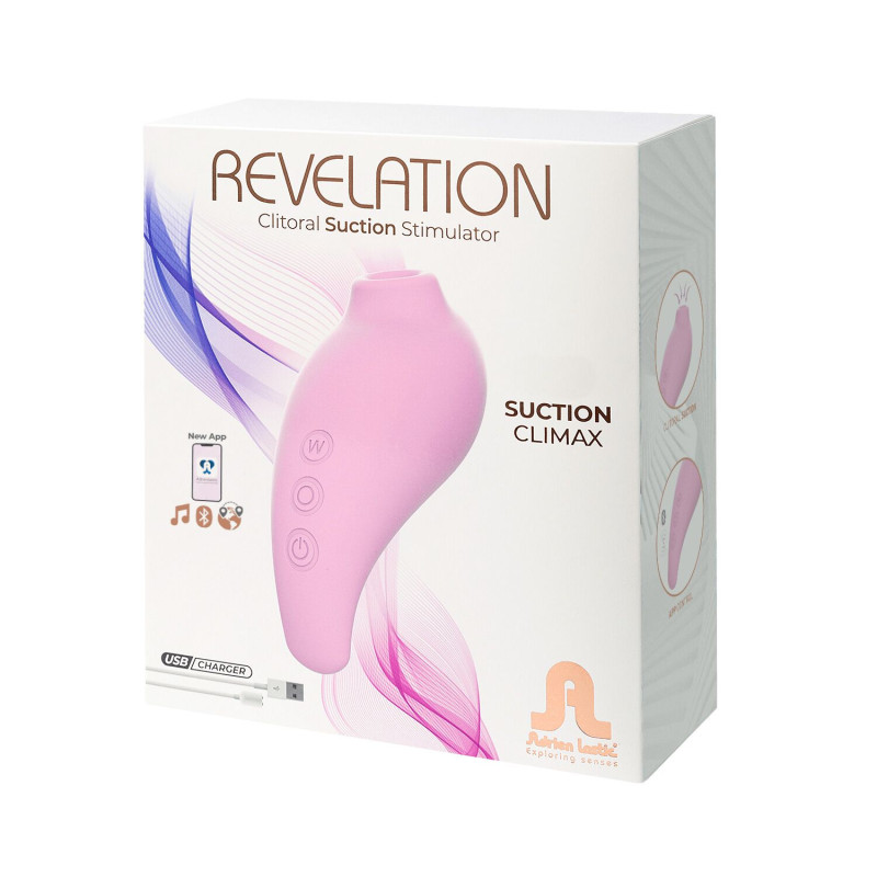 Вакуумний смарт-стимулятор Adrien Lastic Revelation Pink, режим Boost, керування через застосунок Вакуумний смарт-стимулятор Adrien Lastic Revelation Pink, режим Boost, керування через застосунок