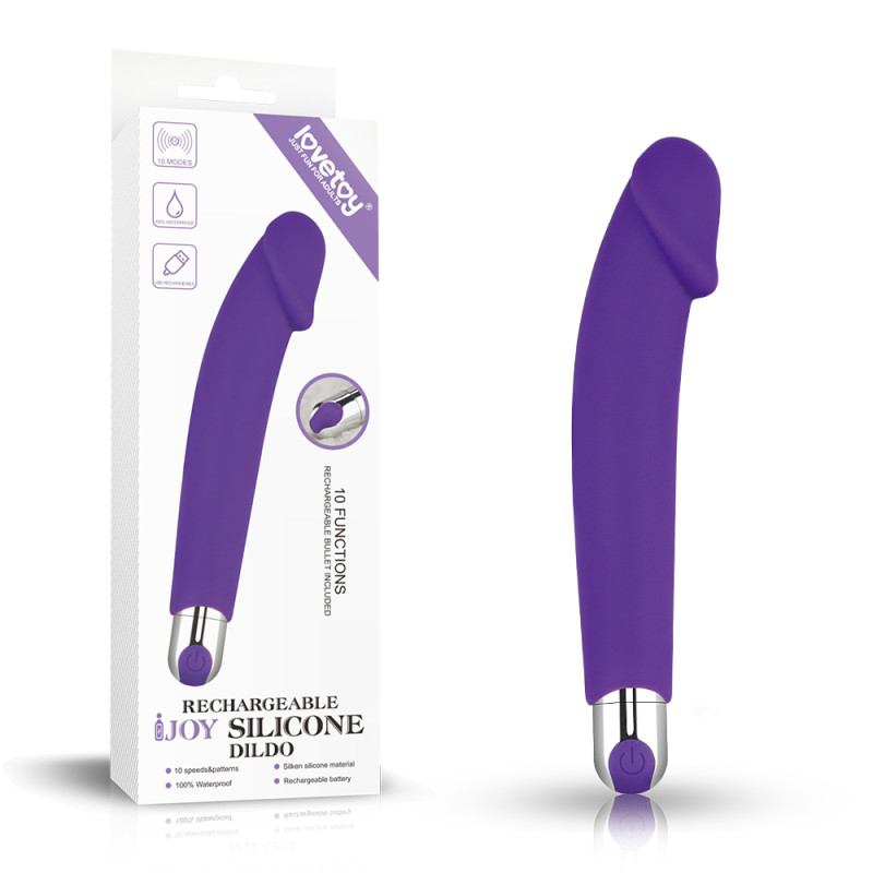 Вибратор LoveToy Rechargeable IJOY Silicone Dildo Фиолетовый Вибратор LoveToy Rechargeable IJOY Silicone Dildo Фиолетовый