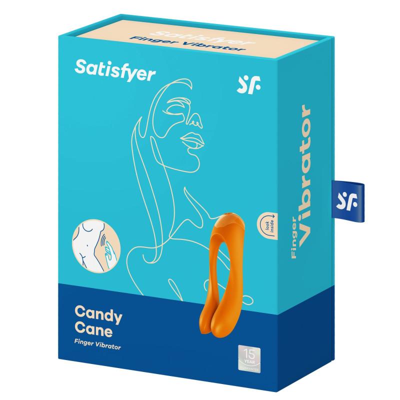 Вибратор на палец Satisfyer Candy Cane Оранжевый