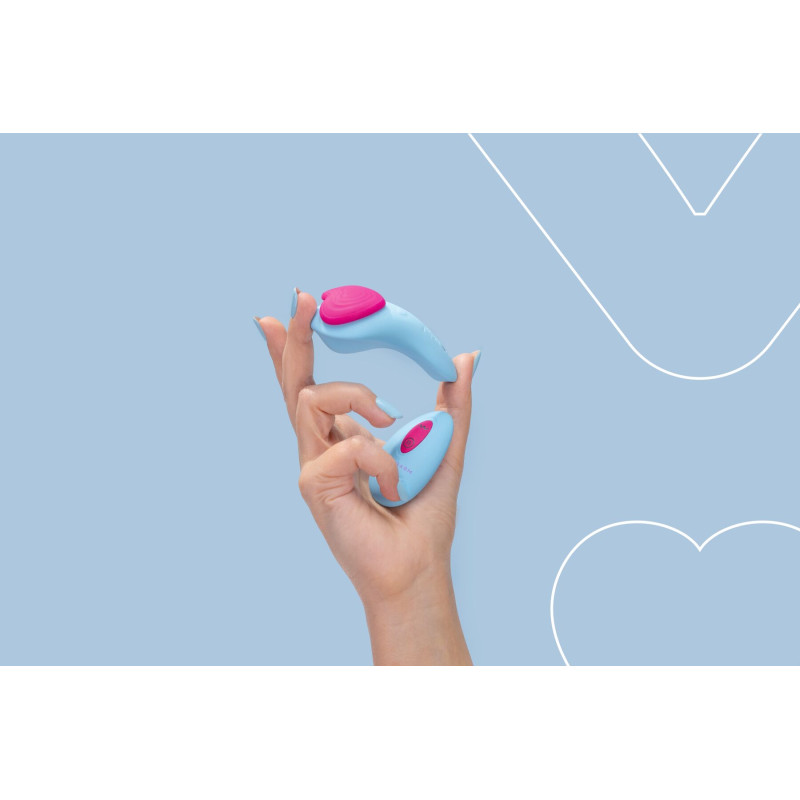 Вибратор в трусики FairyGasm HeartGem blue, на магните, пульт ДУ Вибратор в трусики FairyGasm HeartGem blue, на магните, пульт ДУ