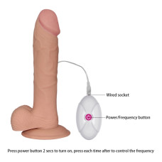 Вибратор LoveToy The Ultra Soft Dude Vibrating 9 Телесный