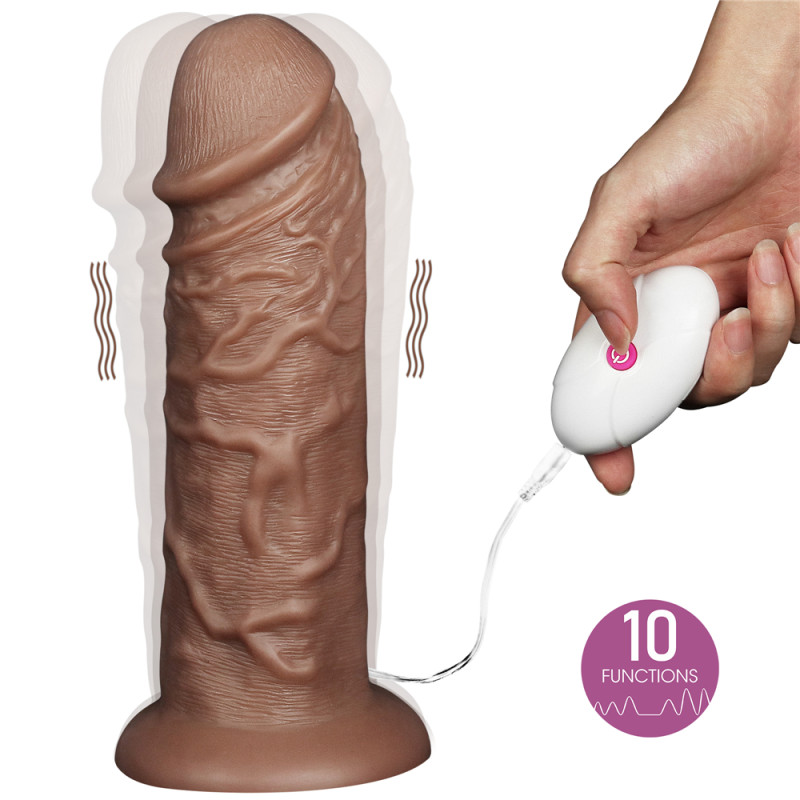 Реалистичный вибратор LoveToy Realistic Chubby Vibrating Dildo 10.5 Коричневый Реалистичный вибратор LoveToy Realistic Chubby Vibrating Dildo 10.5 Коричневый