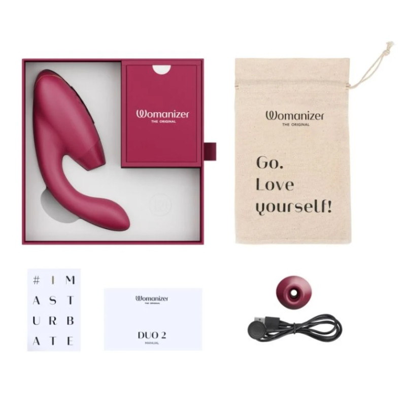 Инновационный бесконтактный вибратор-стимулятор Womanizer Duo 2 Bordeaux Инновационный бесконтактный вибратор-стимулятор Womanizer Duo 2 Bordeaux