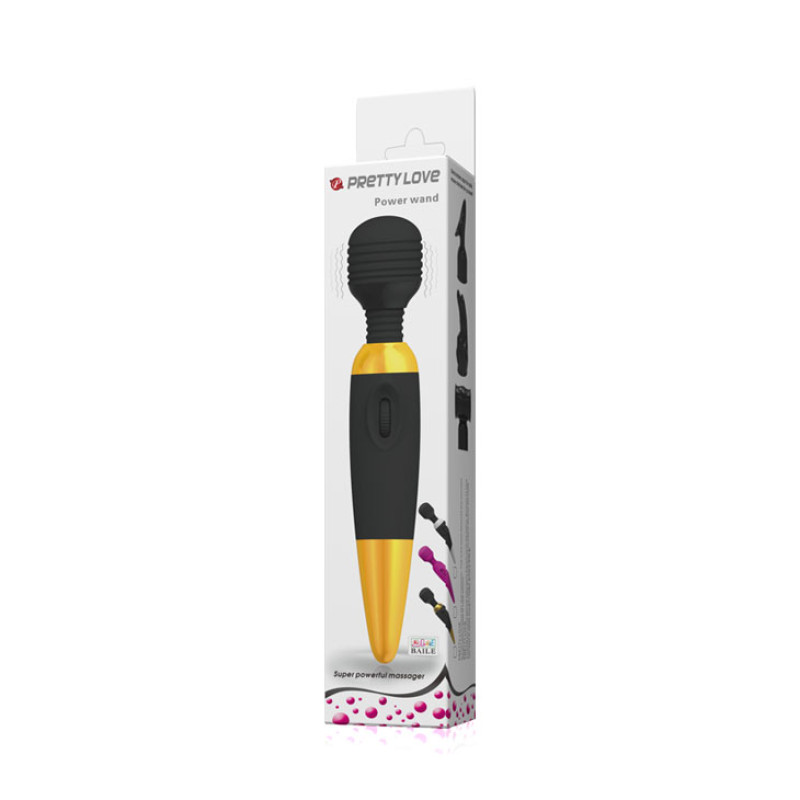 Вибратор LyBaile Pretty Love Power Wand Черный/Золотой Вибратор LyBaile Pretty Love Power Wand Черный/Золотой