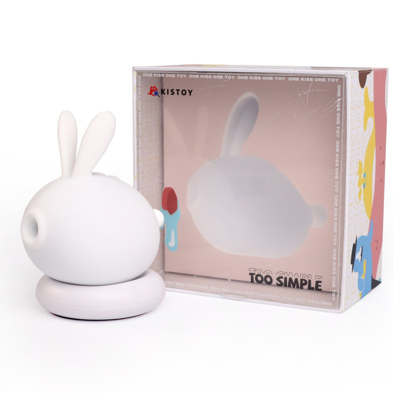 Вакуумный клиторальный стимулятор с вибрацией KISTOY Too Simple White Вакуумный клиторальный стимулятор с вибрацией KISTOY Too Simple White