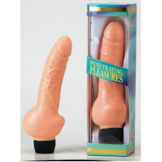 Реалистичный вибратор Seven Creations VINYL P-SHAPE VIBRATOR Телесный