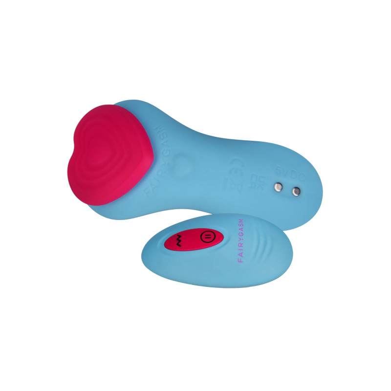 Вибратор в трусики FairyGasm HeartGem blue, на магните, пульт ДУ Вибратор в трусики FairyGasm HeartGem blue, на магните, пульт ДУ