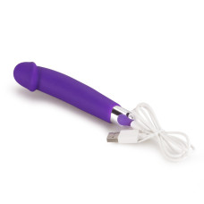 Вібратор LoveToy Rechargeable IJOY Silicone Dildo Фіолетовий