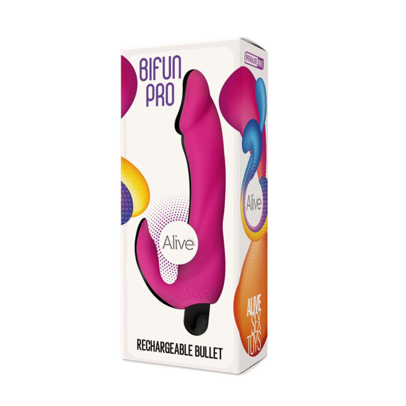 Вибратор вагинально-клиторальный Alive Bifun Pro, Pink, перезаряжаемый Вибратор вагинально-клиторальный Alive Bifun Pro, Pink, перезаряжаемый