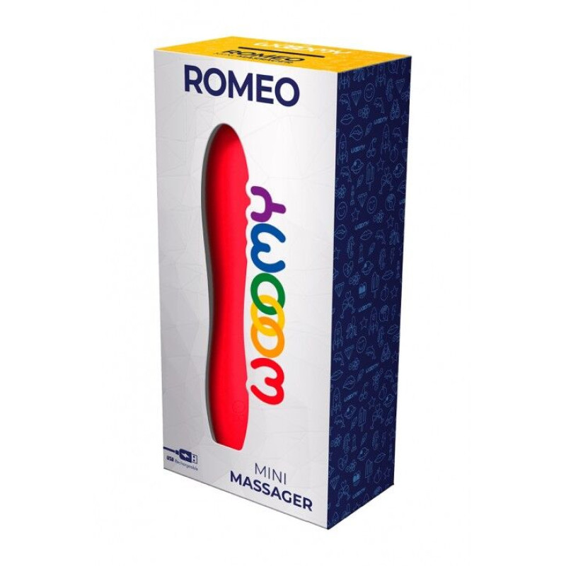 Минивибратор Wooomy Romeo, очень мощный, 10 режимов работы Минивибратор Wooomy Romeo, очень мощный, 10 режимов работы