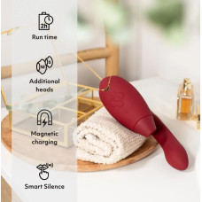 Інноваційний безконтактний вібратор-стимулятор Womanizer Duo 2 Bordeaux