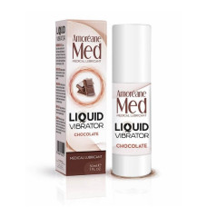 Лубрикант с эффектом вибрации Amoreane Med Liquid Vibrator Chocolate 30 мл