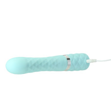 Роскошный кролик с ротацией и вибрацией Pillow Talk Lively Teal, кристалл Сваровски