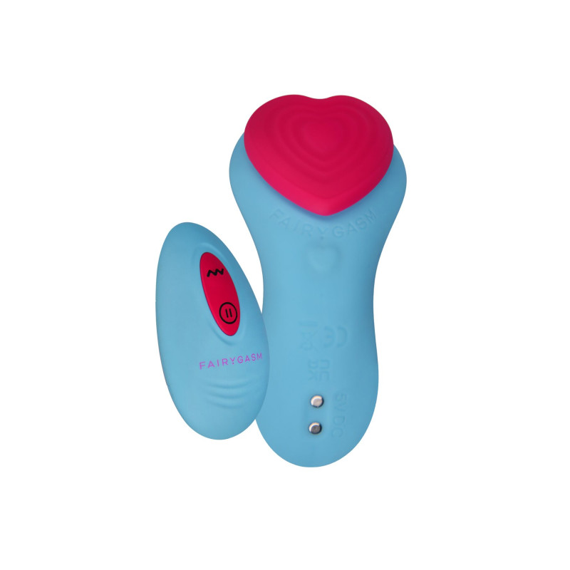 Вибратор в трусики FairyGasm HeartGem blue, на магните, пульт ДУ Вибратор в трусики FairyGasm HeartGem blue, на магните, пульт ДУ
