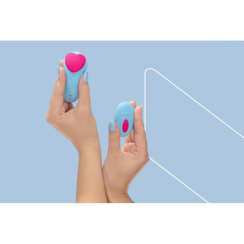 Вибратор в трусики FairyGasm HeartGem blue, на магните, пульт ДУ Вибратор в трусики FairyGasm HeartGem blue, на магните, пульт ДУ