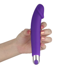 Вібратор LoveToy Rechargeable IJOY Silicone Dildo Фіолетовий