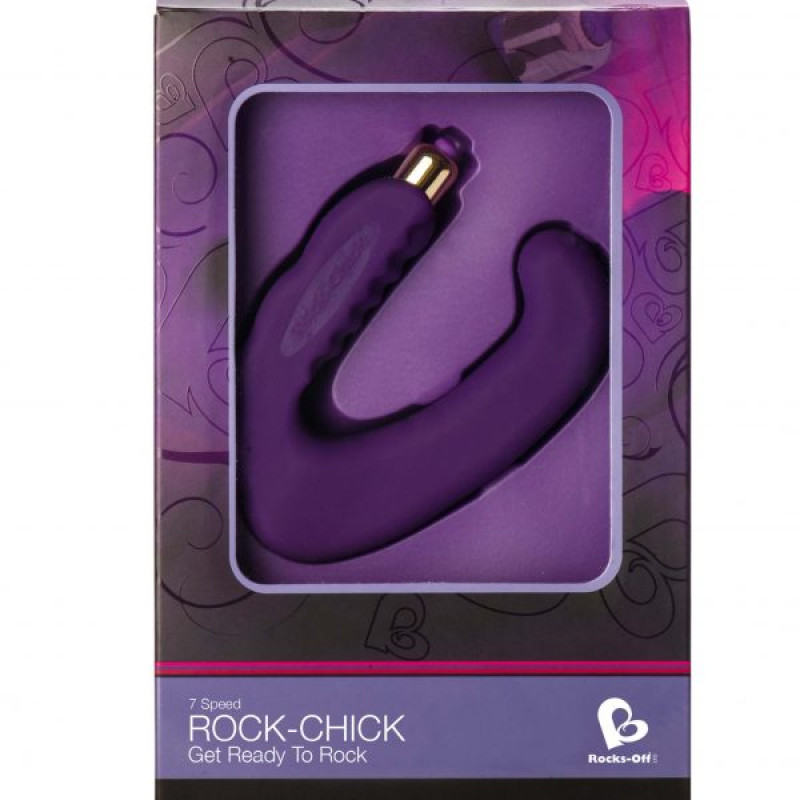 Стимулятор клитора и точки G Rocks Off Rock-Chick 7 Фиолетовый Стимулятор клитора и точки G Rocks Off Rock-Chick 7 Фиолетовый