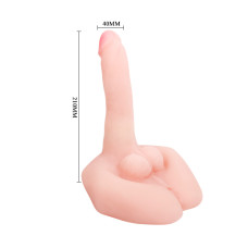 Вибратор LyBaile Mr.Big Vibrating & Rotating Cock Flesh