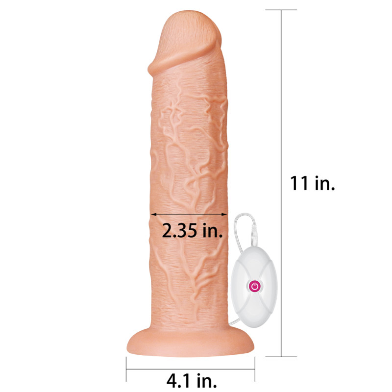 Реалистичный вибратор LoveToy Realistic Long Vibrating Dildo 11 Телесный Реалистичный вибратор LoveToy Realistic Long Vibrating Dildo 11 Телесный