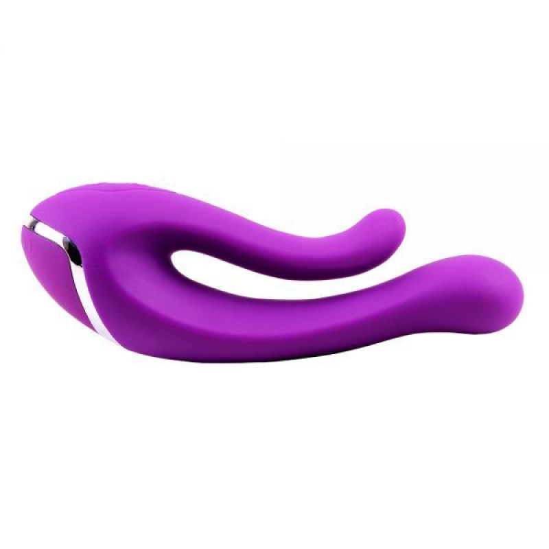 Вібромасажер Chisa Dual Kiss Фіолетовий