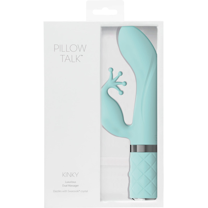 Роскошный вибратор-кролик Pillow Talk Kinky Бирюзовый Роскошный вибратор-кролик Pillow Talk Kinky Бирюзовый