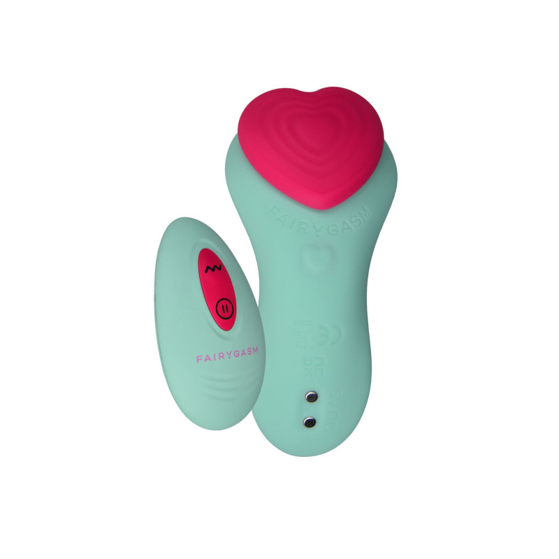 Вибратор в трусики FairyGasm HeartGem green, на магните, пульт ДУ Вибратор в трусики FairyGasm HeartGem green, на магните, пульт ДУ