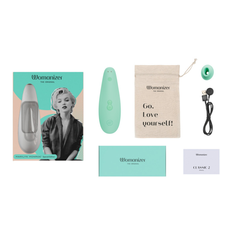 Вакуумный стимулятор клитора Womanizer Marilyn Monroe Mint Вакуумный стимулятор клитора Womanizer Marilyn Monroe Mint