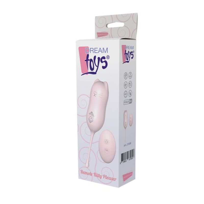 Виброяйцо с дистанционным пультом Dreamtoys Remote Kitty Pleaser Розовое Виброяйцо с дистанционным пультом Dreamtoys Remote Kitty Pleaser Розовое