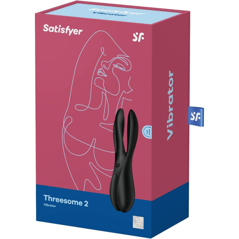 Клиторальный вибратор Satisfyer Threesome 2 Black Клиторальный вибратор Satisfyer Threesome 2 Black