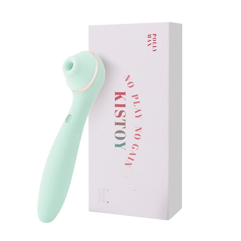 Вакуумный стимулятор с вибратором KISSTOY Polly Max Cyan Вакуумный стимулятор с вибратором KISSTOY Polly Max Cyan