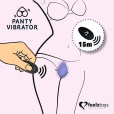 Вибратор в трусики FeelzToys Panty Vibrator Розовый с пультом ДУ, 6 режимов работы, сумочка-чехол