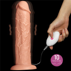 Реалистичный вибратор LoveToy Realistic Long Vibrating Dildo 11 Телесный