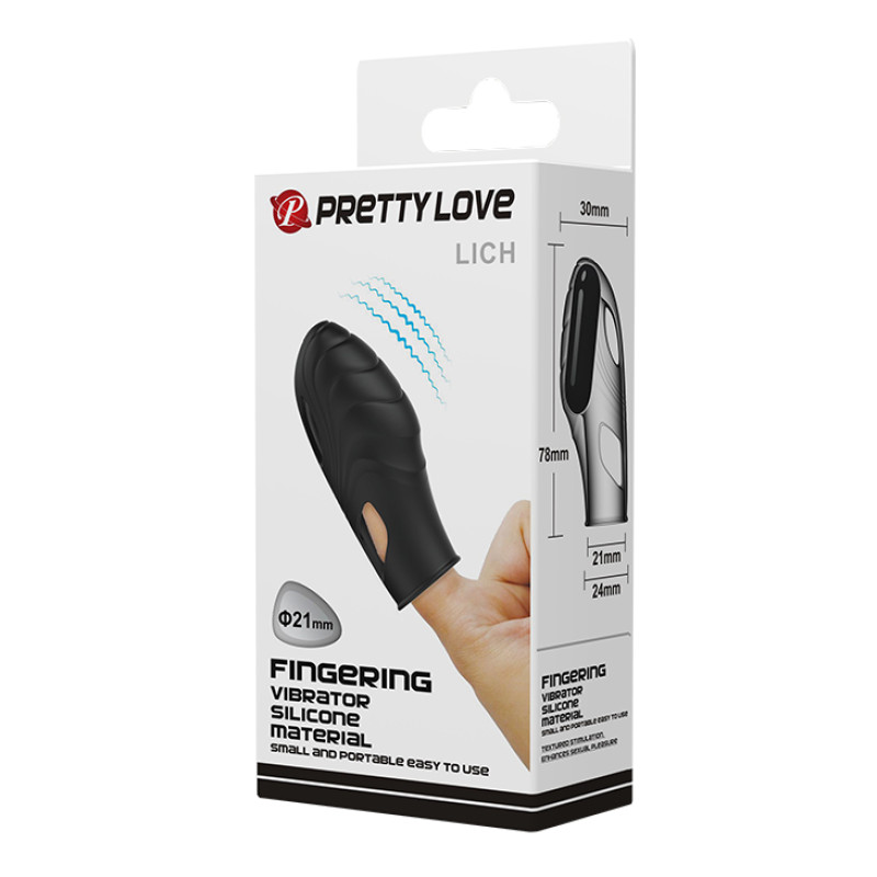 Насадка на палец Pretty Love Lich Finger Vibrator Black Насадка на палец Pretty Love Lich Finger Vibrator Black