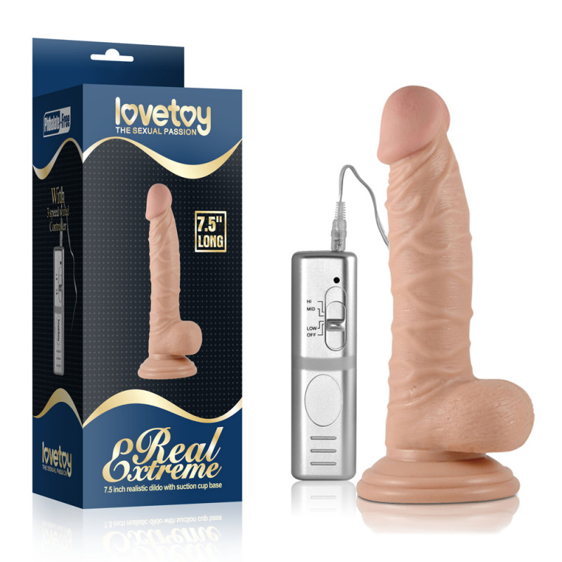 Вибратор LoveToy Real Extreme Vibrating Dildo 7.5 Вибратор LoveToy Real Extreme Vibrating Dildo 7.5