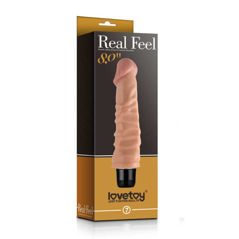 Реалистичный вибратор LoveToy Reel Feel Vibrator 8,0 Телесный Реалистичный вибратор LoveToy Reel Feel Vibrator 8,0 Телесный
