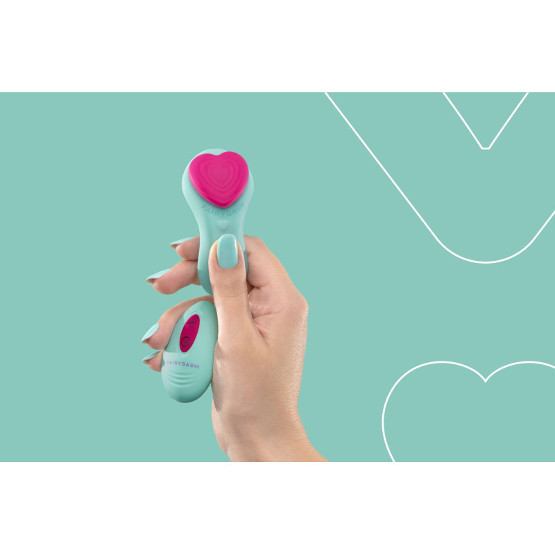 Вибратор в трусики FairyGasm HeartGem green, на магните, пульт ДУ Вибратор в трусики FairyGasm HeartGem green, на магните, пульт ДУ