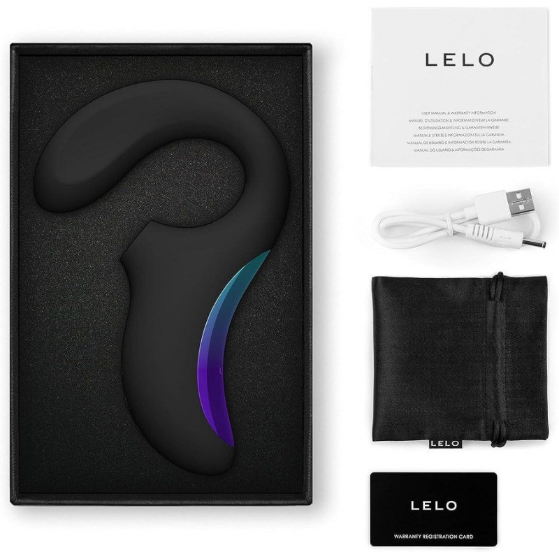 Кліторально-вагінальний звуковий стимулятор LELO Enigma WAVE Black, 3 типи стимуляції Кліторально-вагінальний звуковий стимулятор LELO Enigma WAVE Black, 3 типи стимуляції