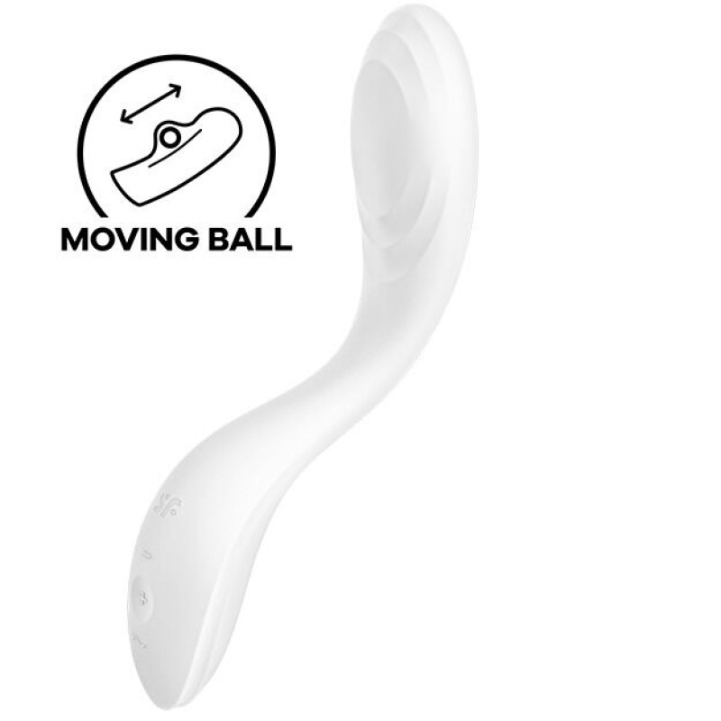 Вібратор із перлинною стимуляцією точки G Satisfyer Rrrolling Pleasure White Вібратор із перлинною стимуляцією точки G Satisfyer Rrrolling Pleasure White