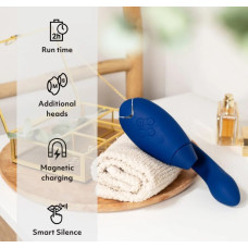 Инновационный бесконтактный вибратор-стимулятор Womanizer Duo 2 Blueberry