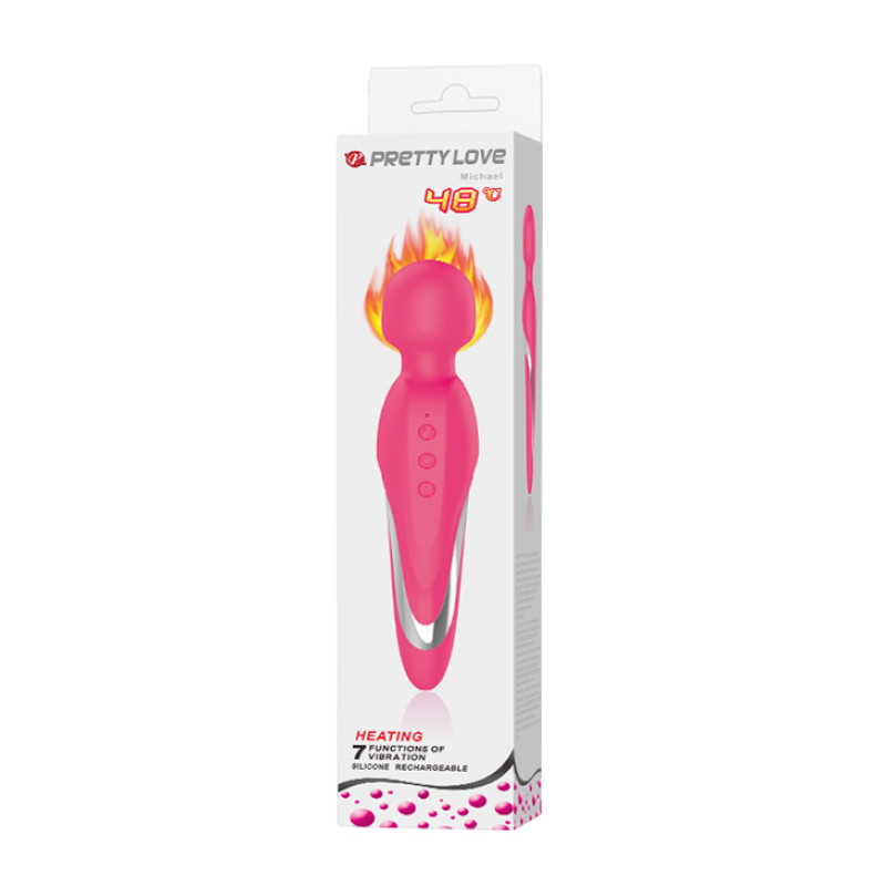 Вибромассажер Pretty Love Micheal Heat Massager Pink Вибромассажер Pretty Love Micheal Heat Massager Pink