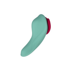 Вибратор в трусики FairyGasm HeartGem green, на магните, пульт ДУ