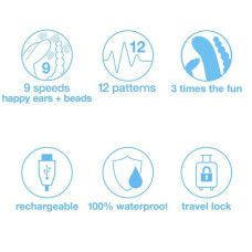 Тройной вибратор Lovehoney HAPPY RABBIT ТРОЙНОЙ