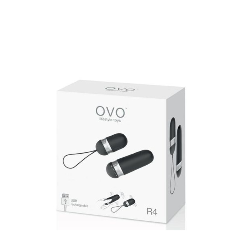 Віброяйце OVO R4 Чорне Віброяйце OVO R4 Чорне